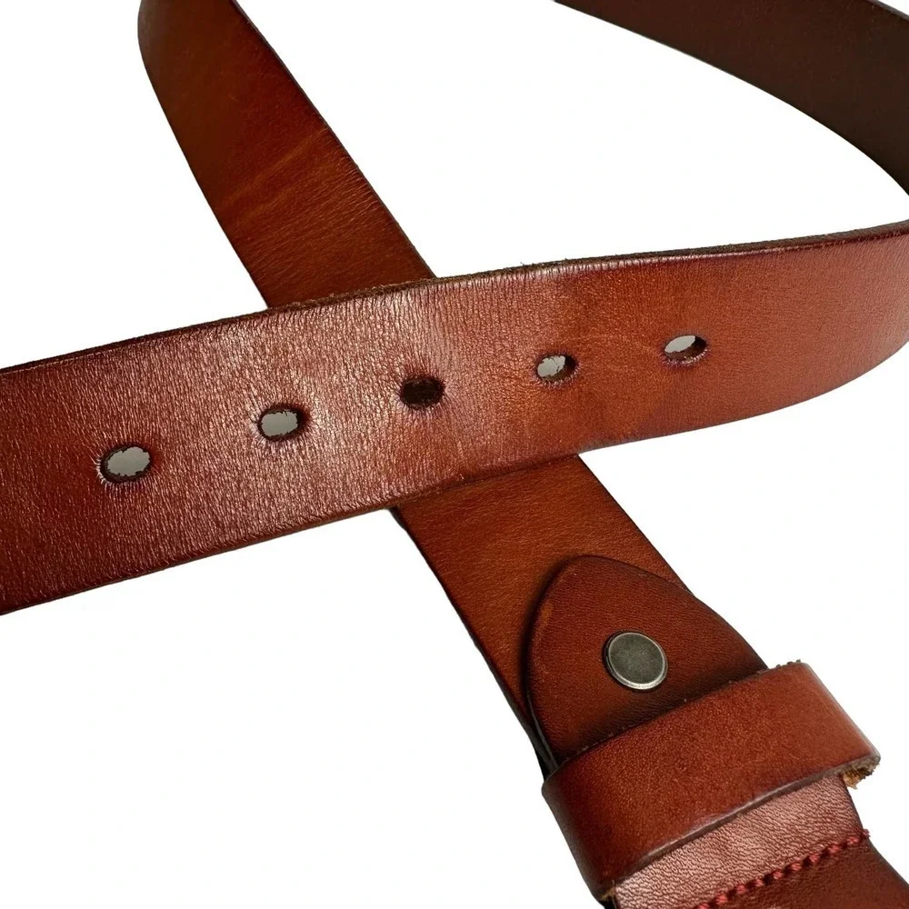 TONLY MONDERS Belt Men’s sz. 35.5” Brown Leather. In good‎ pre-owned condition